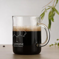 High Borosilicate Glass Coffee Sharing Cup with Transparent Tape, Scale Identification - Davere Goods