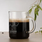 High Borosilicate Glass Coffee Sharing Cup with Transparent Tape, Scale Identification - Davere Goods