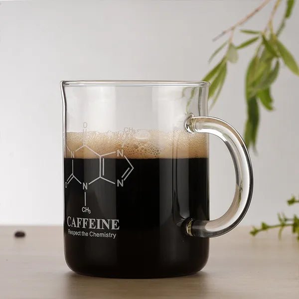High Borosilicate Glass Coffee Sharing Cup with Transparent Tape, Scale Identification - Davere Goods