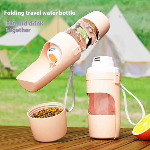 Portable Dog Water Bottle & Feeder, Travel Pet Water Dispenser, 2-In-1 Dog Dispenser - Davere Goods
