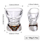 Black Muscle Men's & Red Skull Bikini Halloween Wine Glasses Set - Davere Goods