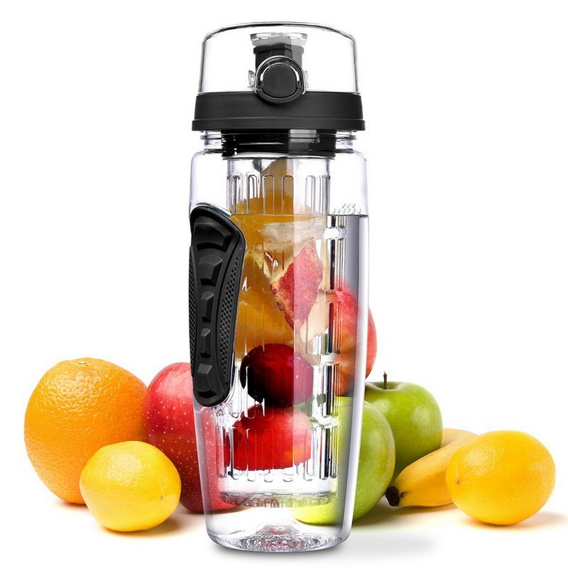 Leakproof 32oz BPA Free Water Bottle with Fruit Infuser, Sports Bottle for Juicy Hydration - Davere GoodsStyle D