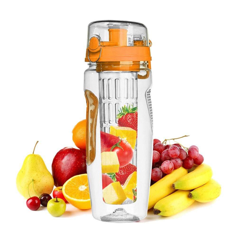 Leakproof 32oz BPA Free Water Bottle with Fruit Infuser, Sports Bottle for Juicy Hydration - Davere GoodsStyle D