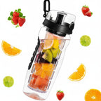 Leakproof 32oz BPA Free Water Bottle with Fruit Infuser, Sports Bottle for Juicy Hydration - Davere Goods