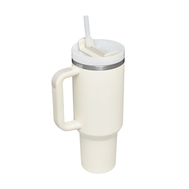40oz Stainless Steel Mug: Premium Insulated Coffee Cup for Ultimate Beverage Enjoyment - My StoreCream white