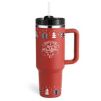 40oz Stainless Steel Mug: Premium Insulated Coffee Cup for Ultimate Beverage Enjoyment - My StoreChristmas Red B