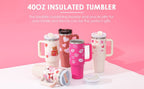 40oz Stainless Steel Mug: Premium Insulated Coffee Cup for Ultimate Beverage Enjoyment - My StorePink love A