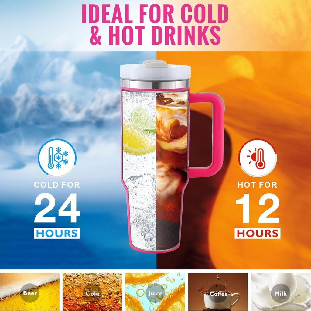 40oz Stainless Steel Mug: Premium Insulated Coffee Cup for Ultimate Beverage Enjoyment - My StorePink