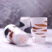 Adorable Cat & Tiger Paws Glass Cup Set - Unique Milk Coffee Mug Combo - Davere Goods