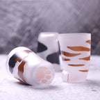 Adorable Cat & Tiger Paws Glass Cup Set - Unique Milk Coffee Mug Combo - Davere Goods