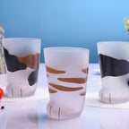 Adorable Cat & Tiger Paws Glass Cup Set - Unique Milk Coffee Mug Combo - Davere Goods