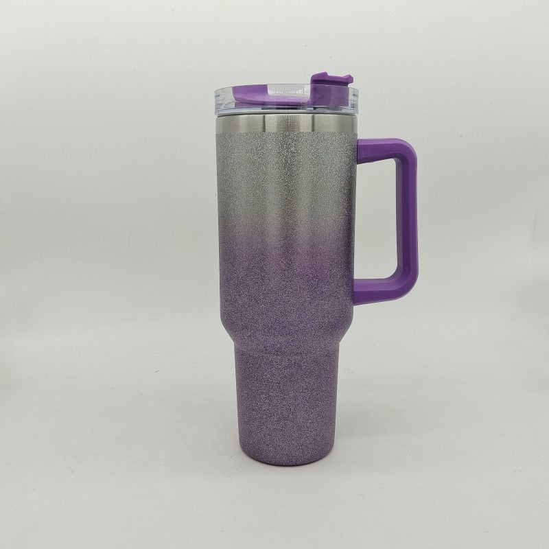 Fashionable Stainless Steel Tumbler with Large Capacity and Double-layer Vacuum Insulation - Davere GoodsGradient Purple