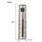 Oil Injector Bottle with 100ml Capacity, Stainless Steel Visual Scale,Easy One-Handed Operation DavereGoodsVisual Scale 100ml