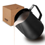Stainless Steel Milk Frothing Jar, -600 Ml, Matte - Davere GoodsBlack