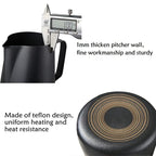 Stainless Steel Milk Frothing Jar, -600 Ml, Matte - Davere GoodsBlack